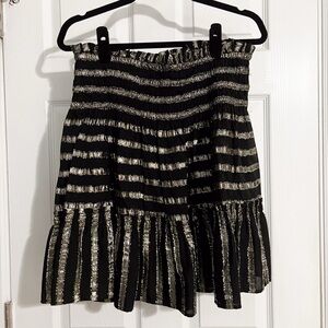 Current Air Black and Silver Mini Skirt